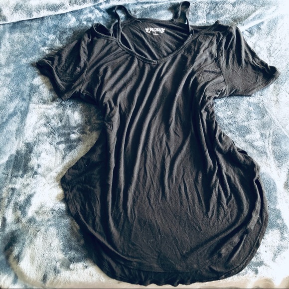 Mudd Black Off The Shoulder Top - Picture 2 of 4